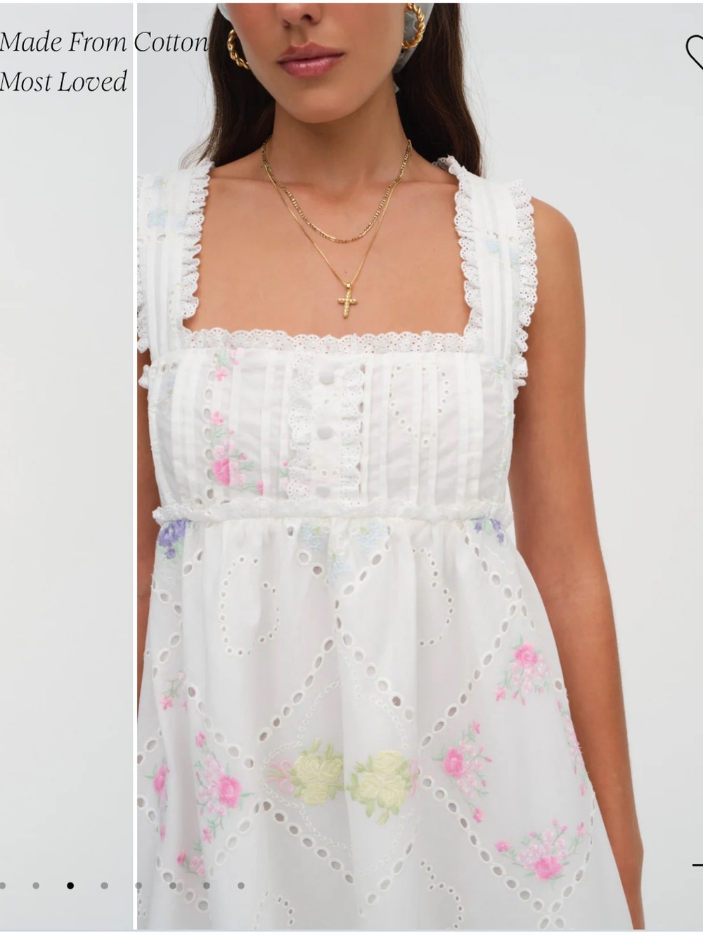 For Love And Lemons Andrea Embroidered Mini Dress - Picture 3 of 7